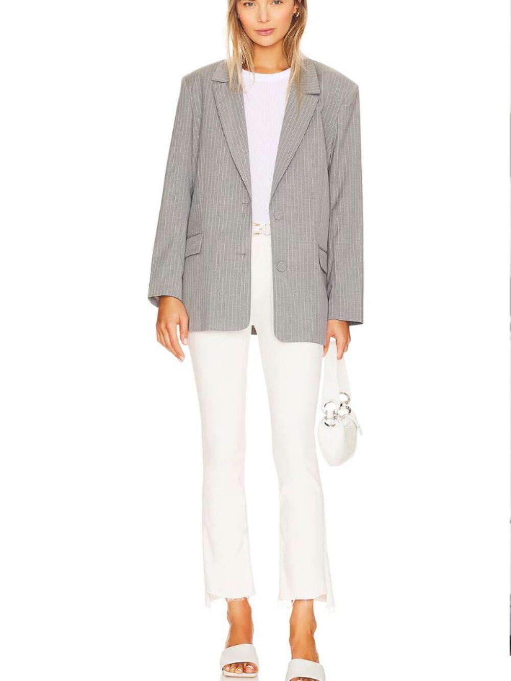 Mother Denim The Insider Crop Step Fray Jeans Cream Puffs 28 CASUAL CONTEMPORARY